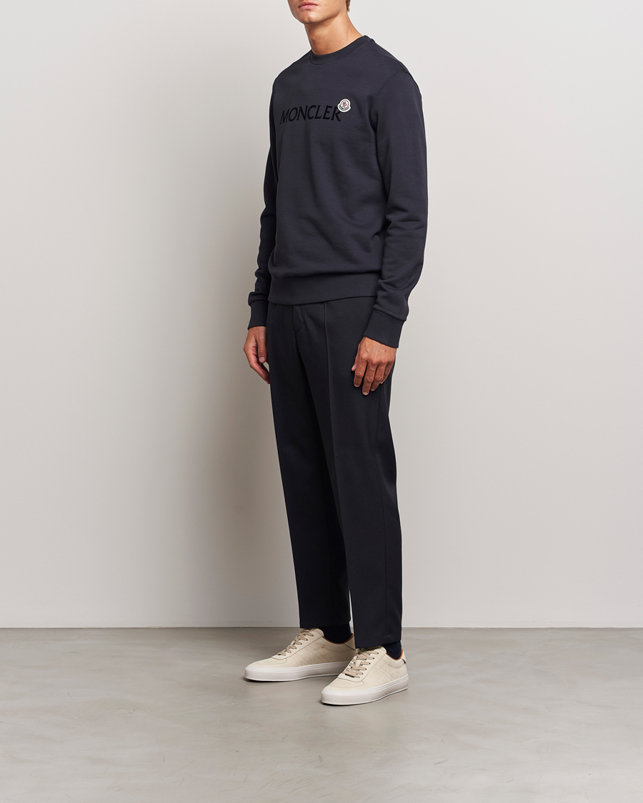 Herre | Trøjer | Moncler | Lettering Logo Sweatshirt Navy