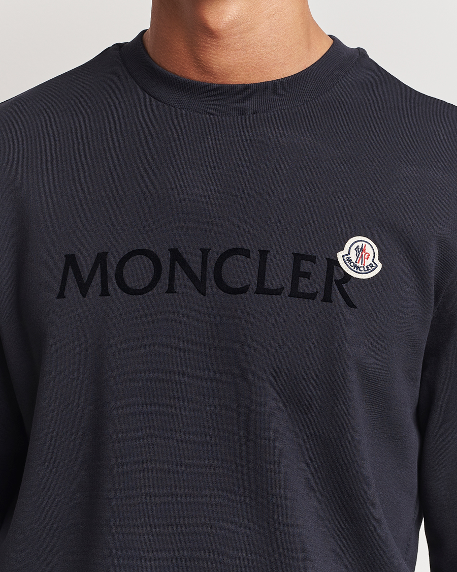 Herre | Trøjer | Moncler | Lettering Logo Sweatshirt Navy