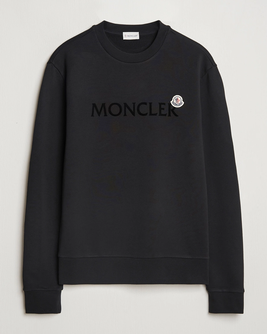 Herre | Trøjer | Moncler | Lettering Logo Sweatshirt Black