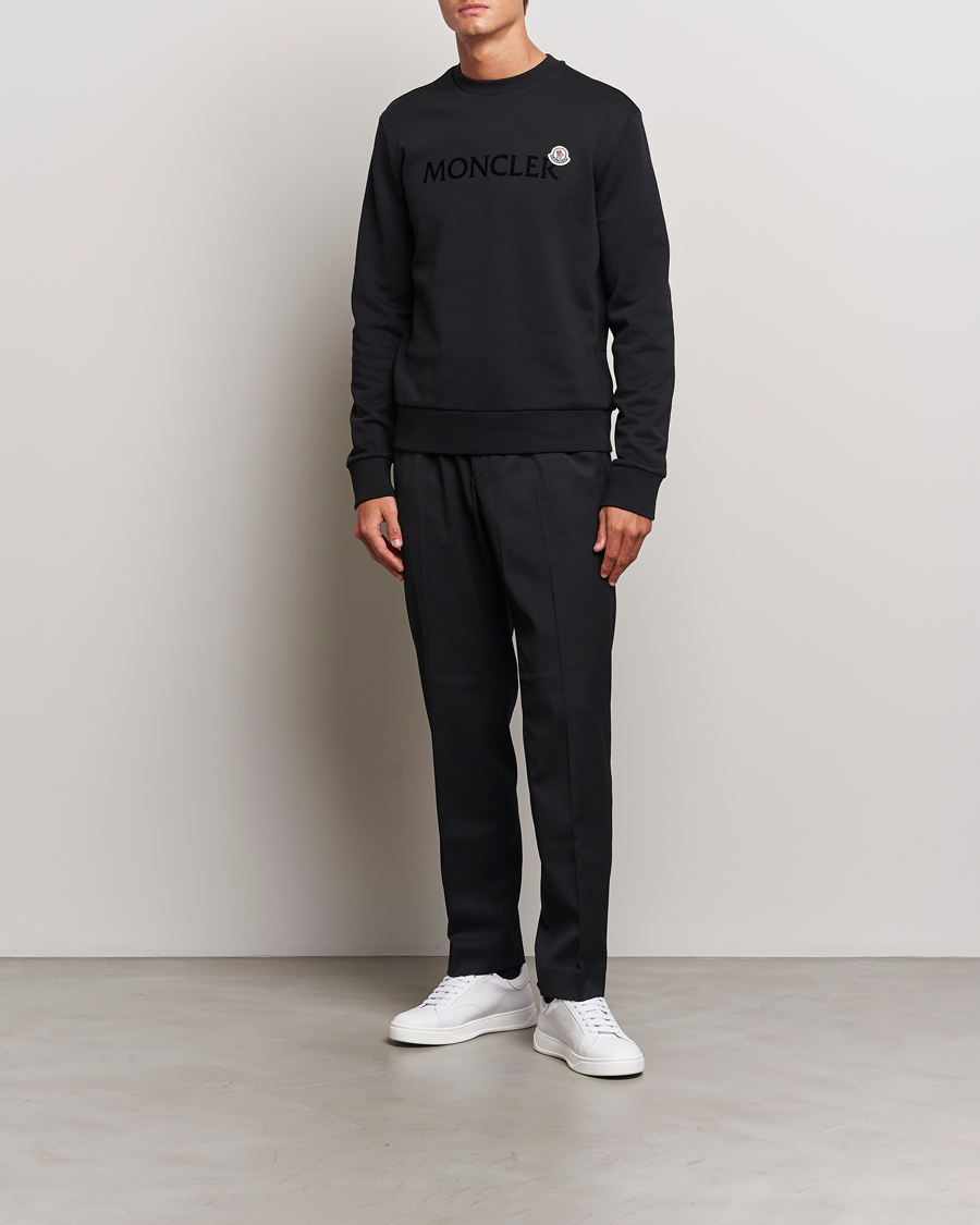 Herre | Trøjer | Moncler | Lettering Logo Sweatshirt Black