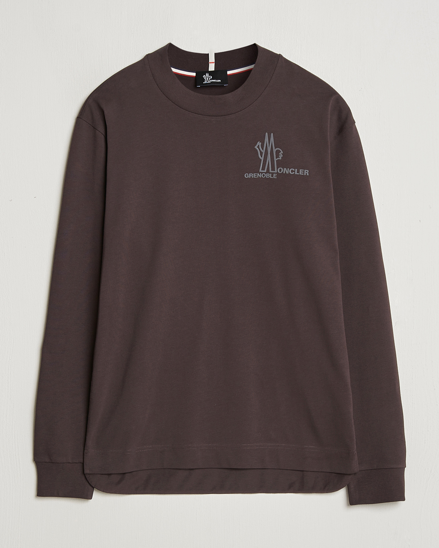 Herre | T-Shirts | Moncler Grenoble | Long Sleeve T-Shirt Brown
