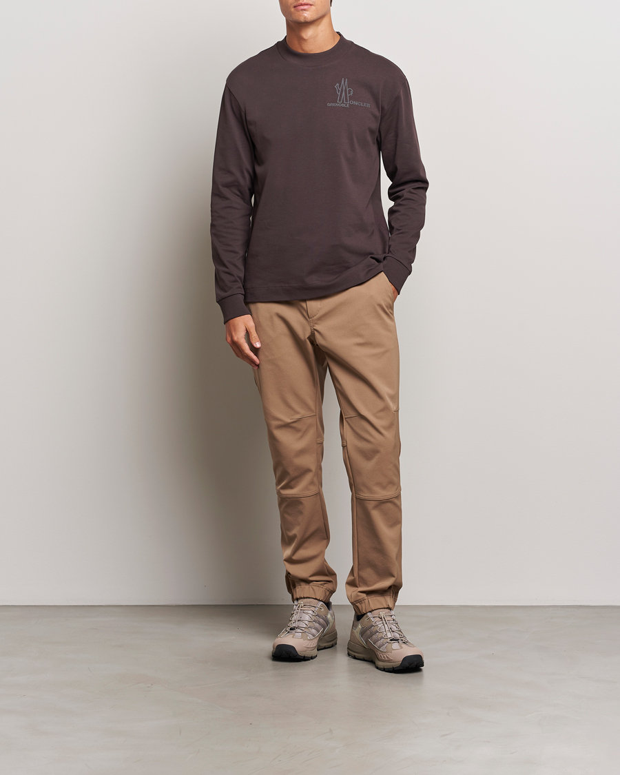 Herre | T-Shirts | Moncler Grenoble | Long Sleeve T-Shirt Brown