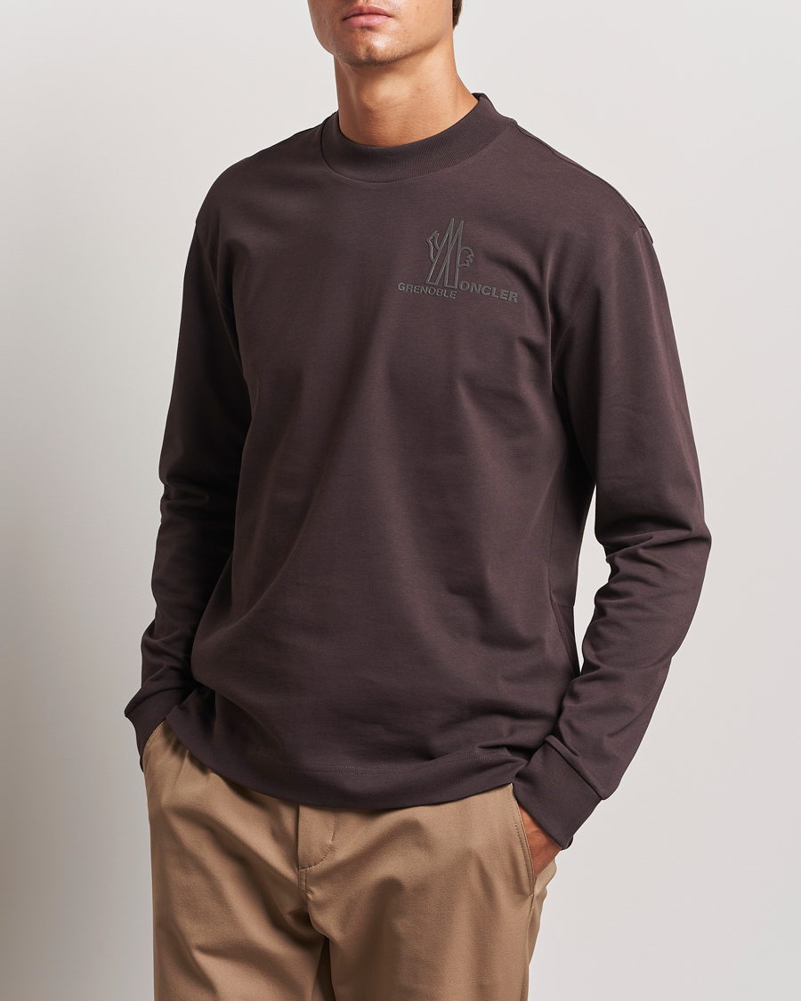 Herre | T-Shirts | Moncler Grenoble | Long Sleeve T-Shirt Brown