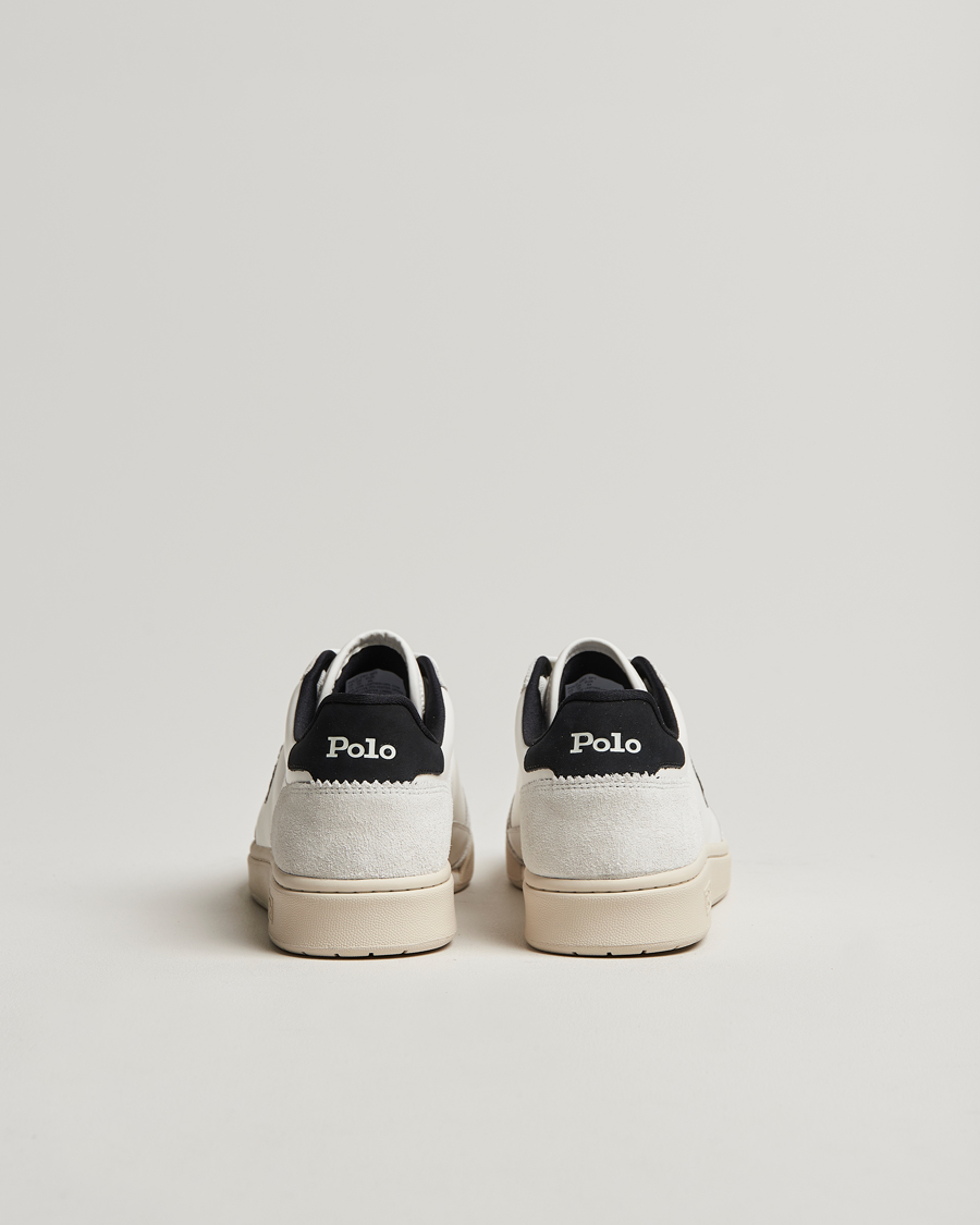 Herre | Polo Ralph Lauren Polo Court Sneaker Deckwash White/Black | Polo Ralph Lauren | Polo Court Sneaker Deckwash White/Black