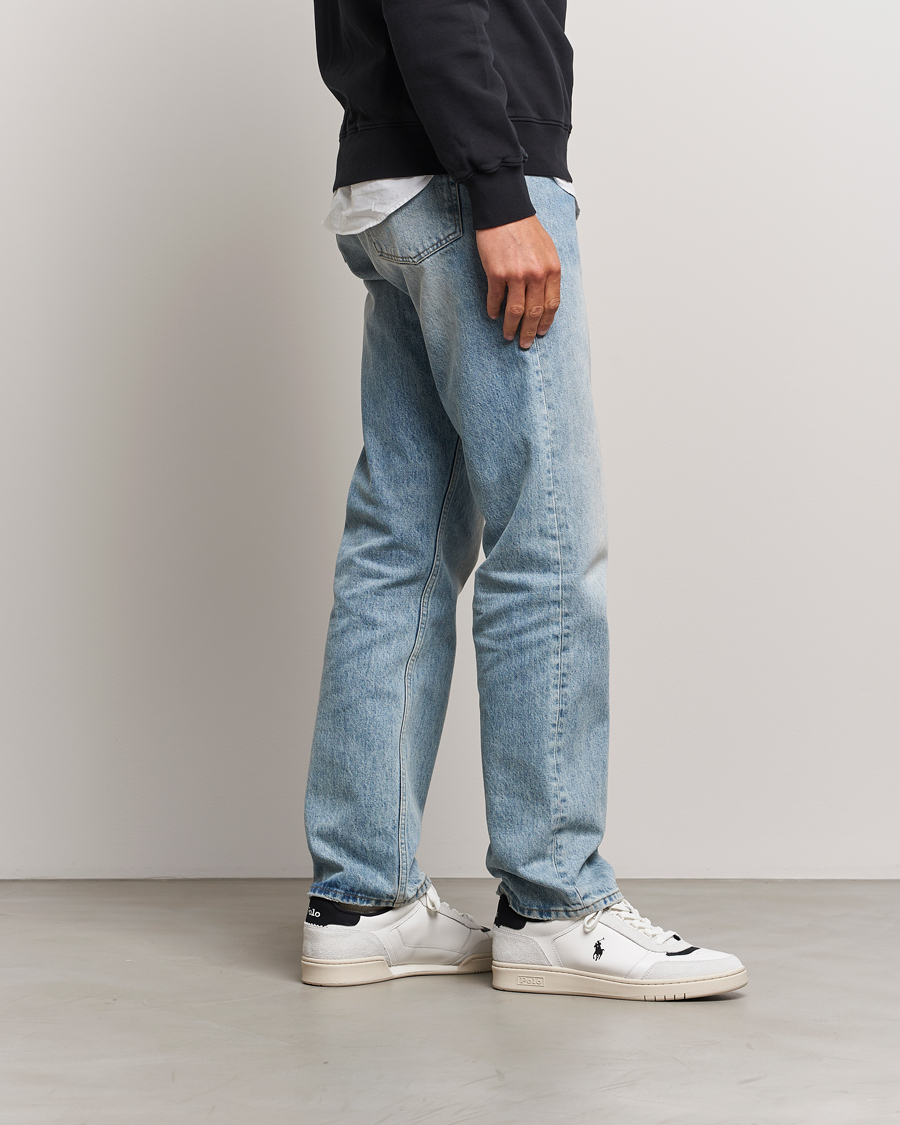 Herre | Polo Ralph Lauren Polo Court Sneaker Deckwash White/Black | Polo Ralph Lauren | Polo Court Sneaker Deckwash White/Black