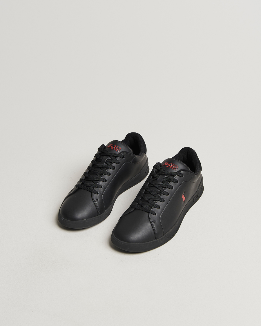 Herre | Polo Ralph Lauren Heritage Court II High Sneaker Black/Red | Polo Ralph Lauren | Heritage Court II High Sneaker Black/Red
