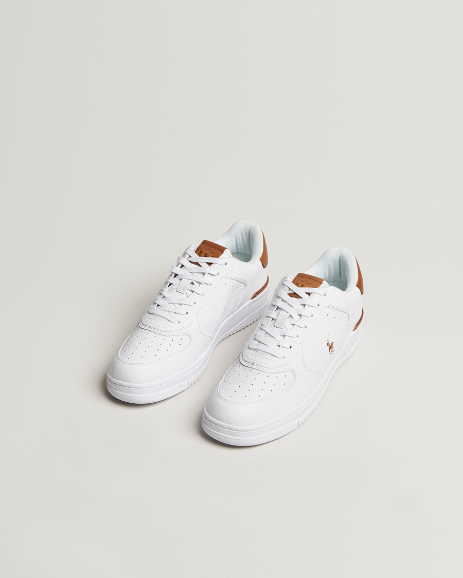 Herre | Polo Ralph Lauren Masters Court Sneaker White/Tan Multi PP | Polo Ralph Lauren | Masters Court Sneaker White/Tan Multi PP