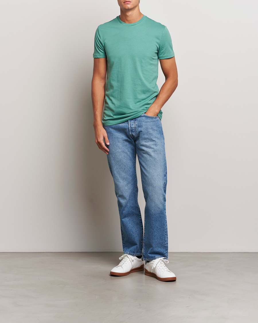 Herre | T-Shirts | Polo Ralph Lauren | 3-Pack Crew Neck T-Shirt Fairway Green/White/Damson Red