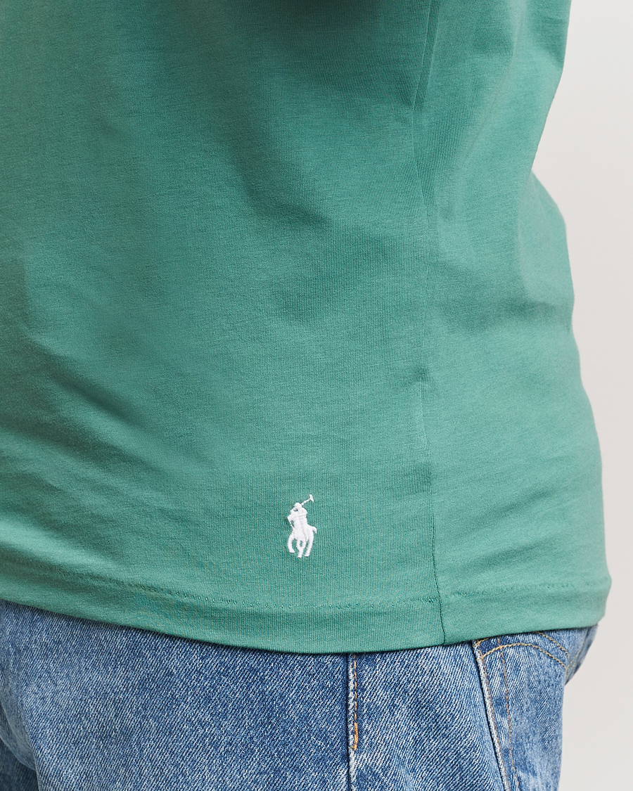 Herre | T-Shirts | Polo Ralph Lauren | 3-Pack Crew Neck T-Shirt Fairway Green/White/Damson Red