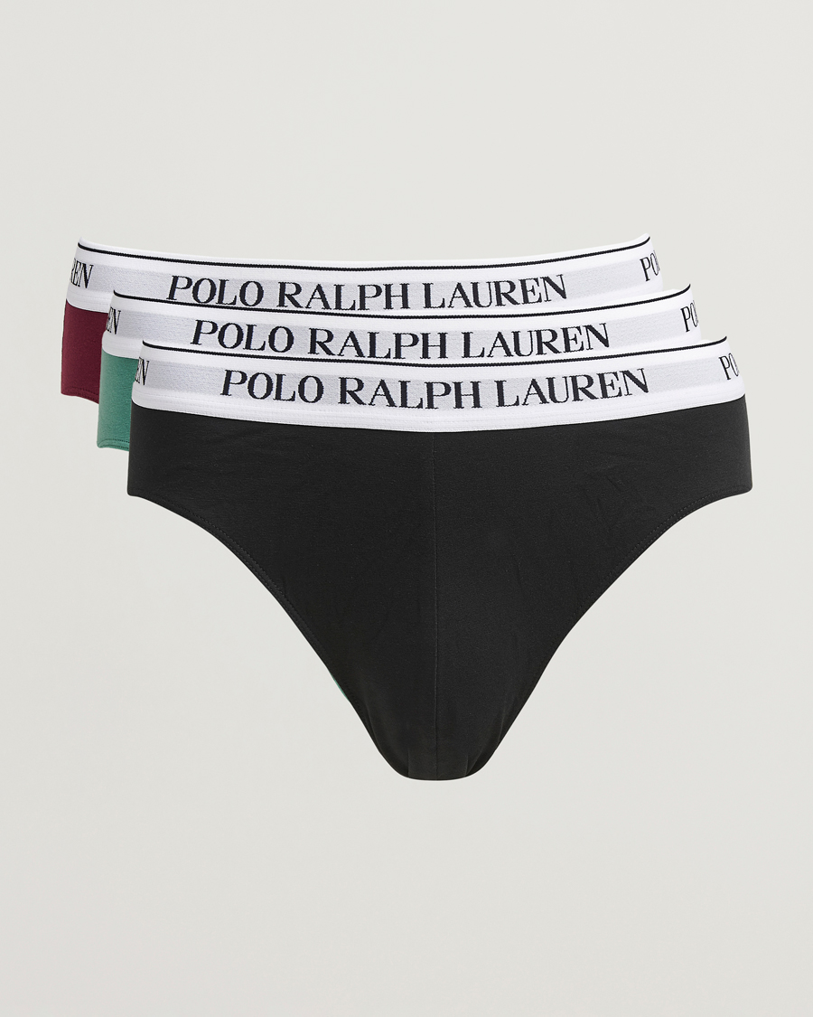 Herre | Undertøj | Polo Ralph Lauren | 3-Pack Brief Damson Red/Black/Fairway Green