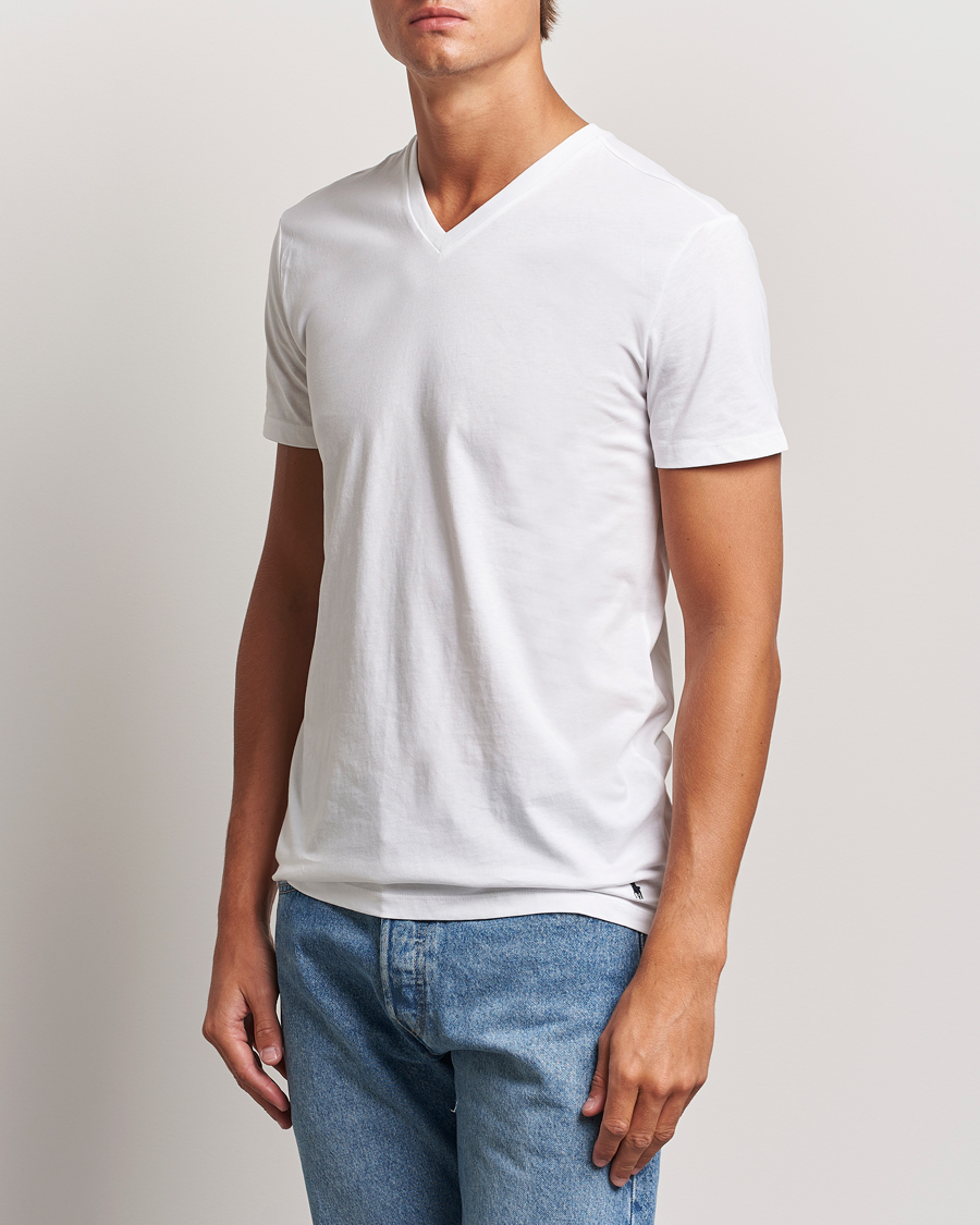 Herre | T-Shirts | Polo Ralph Lauren | 3-Pack V Neck T-Shirt White