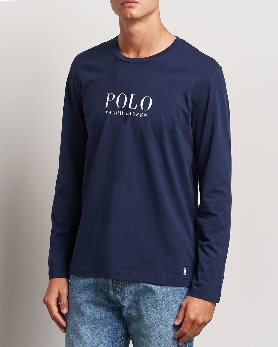 Herre | T-Shirts | Polo Ralph Lauren | Long Sleeve Liquid Cotton Tee Cruise Navy