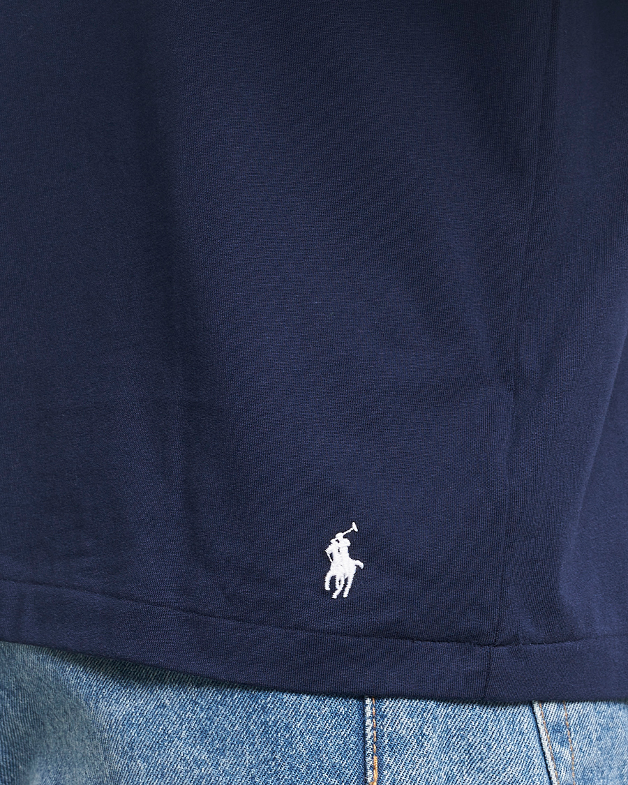 Herre | T-Shirts | Polo Ralph Lauren | Long Sleeve Liquid Cotton Tee Cruise Navy
