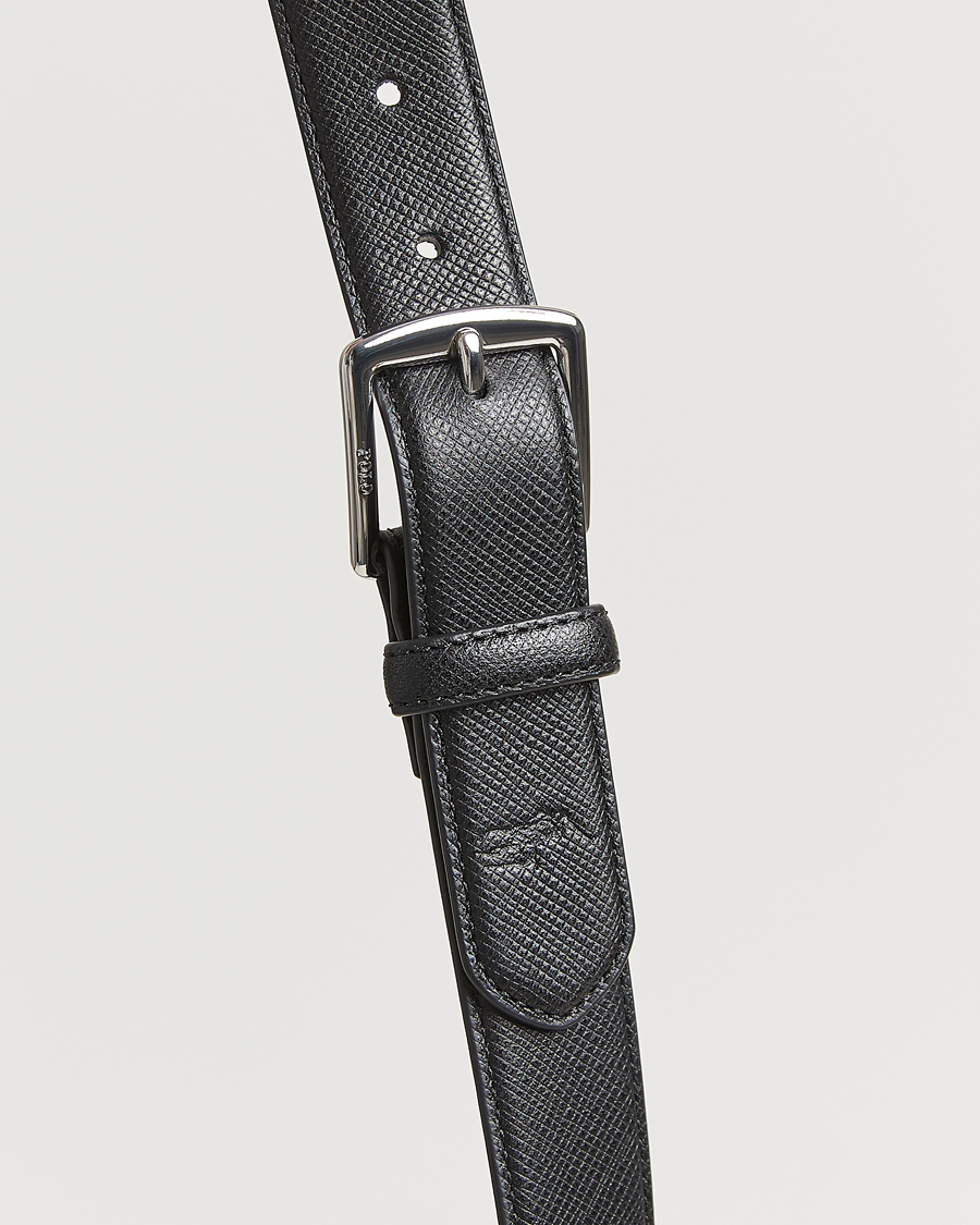 Herre | Polo Ralph Lauren Saffiano Leather Belt Black | Polo Ralph Lauren | Saffiano Leather Belt Black