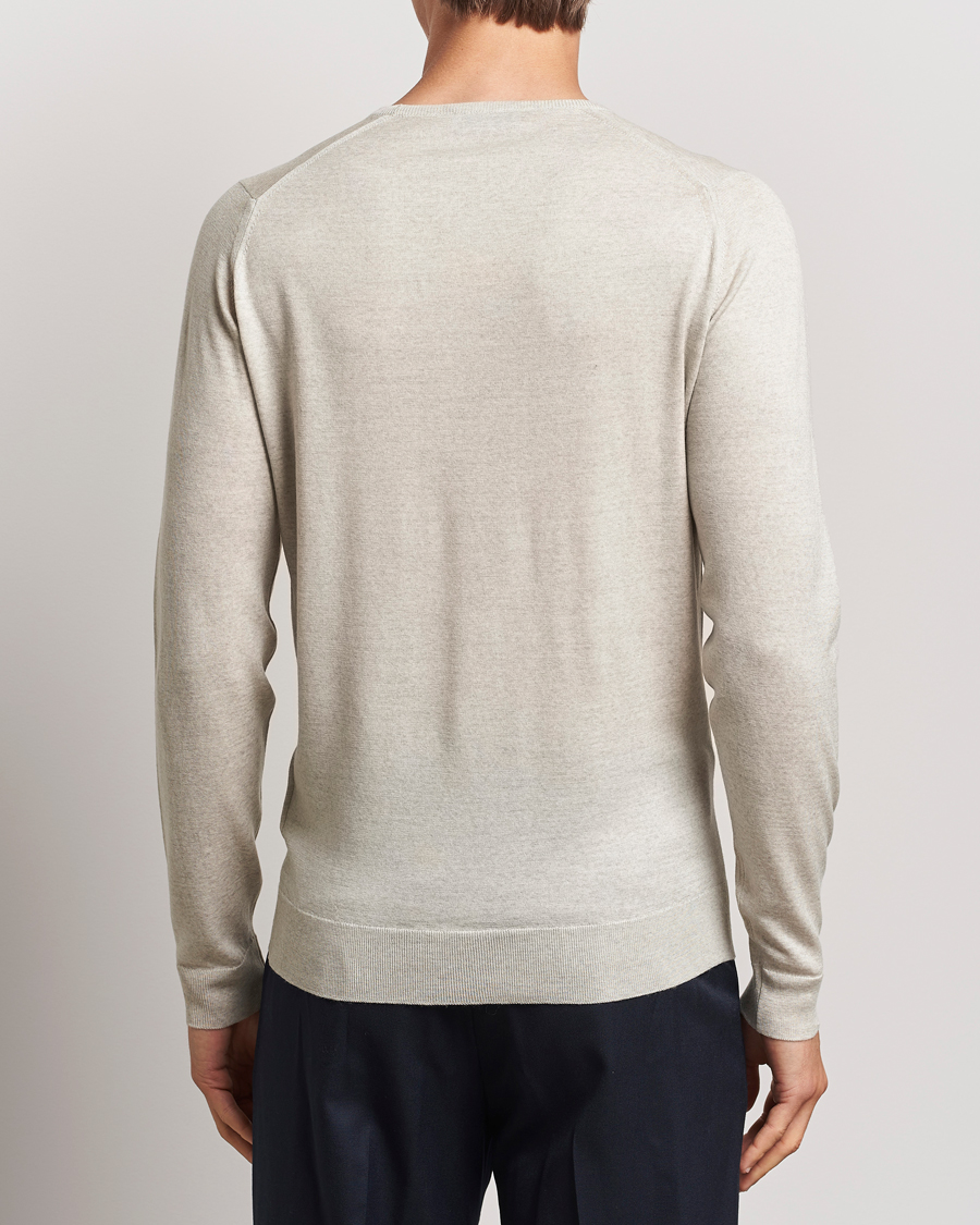 Herre | Trøjer | John Smedley | Lundy Extra Fine Merino Crew Neck Grey Fleece