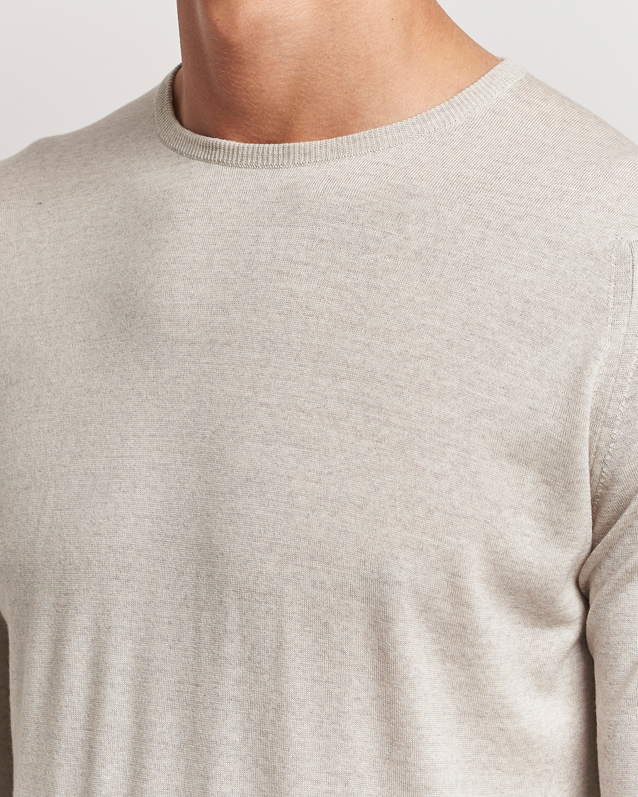 Herre | Trøjer | John Smedley | Lundy Extra Fine Merino Crew Neck Grey Fleece