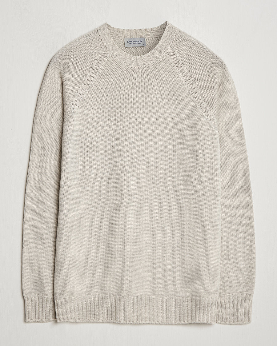 Herre | Trøjer | John Smedley | Denver Extra Fine Merino Crew Neck Grey Fleece