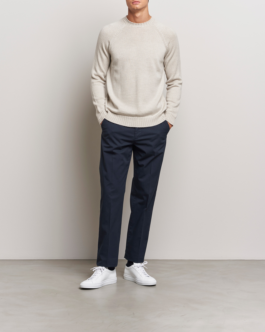 Herre | Trøjer | John Smedley | Denver Extra Fine Merino Crew Neck Grey Fleece