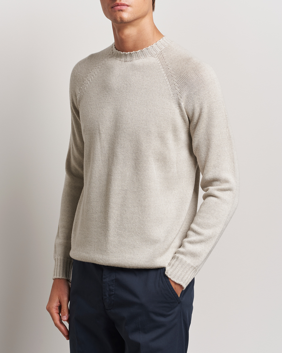 Herre | Trøjer | John Smedley | Denver Extra Fine Merino Crew Neck Grey Fleece