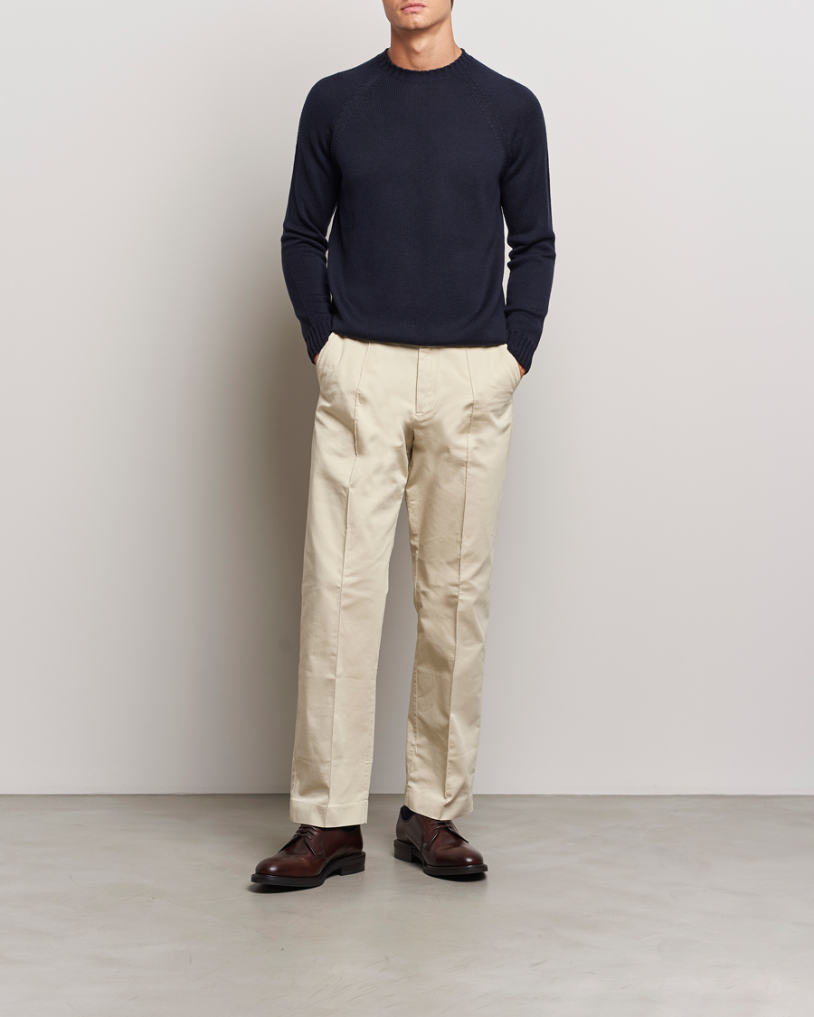 Herre | Trøjer | John Smedley | Denver Extra Fine Merino Crew Neck Midnight