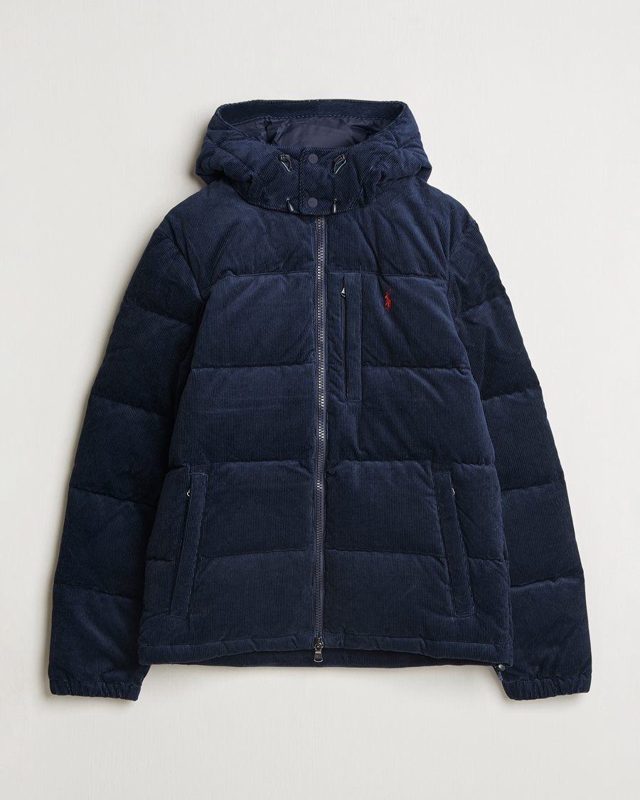 Herre | Jakker | Polo Ralph Lauren | El Cap Corduroy Down Jacket Aviator Navy