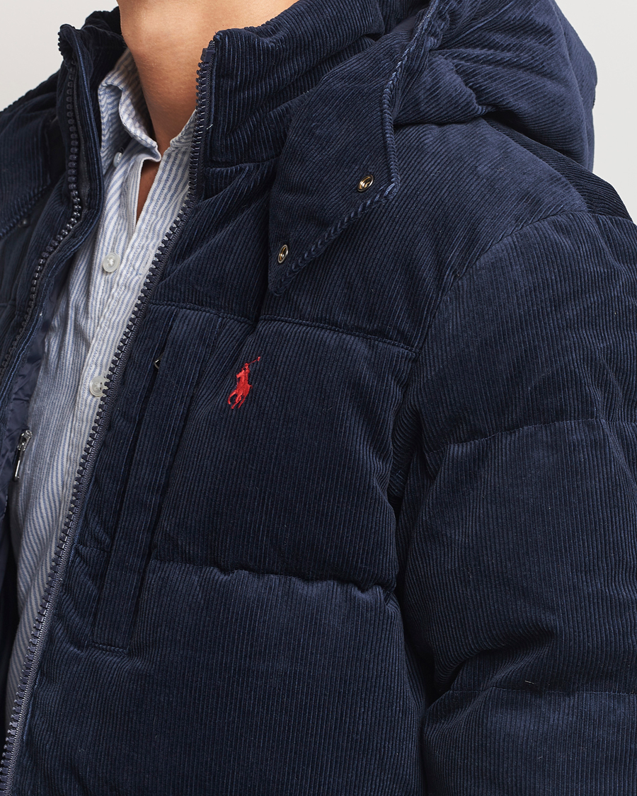 Herre | Jakker | Polo Ralph Lauren | El Cap Corduroy Down Jacket Aviator Navy