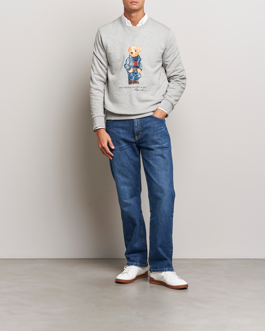Herre | Trøjer | Polo Ralph Lauren | Crew Neck Sweatshirt Andover Heather Denim Bear