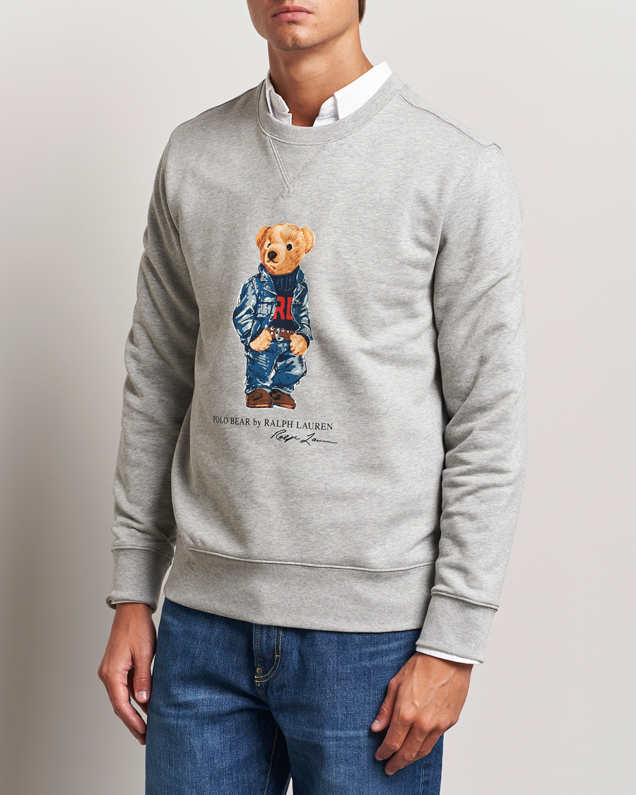Herre | Trøjer | Polo Ralph Lauren | Crew Neck Sweatshirt Andover Heather Denim Bear