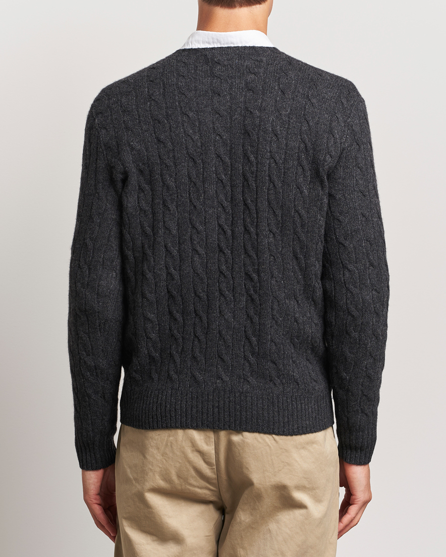 Herre | Trøjer | Polo Ralph Lauren | Wool/Cashmere Cable Crew Neck Dark Granite Heather