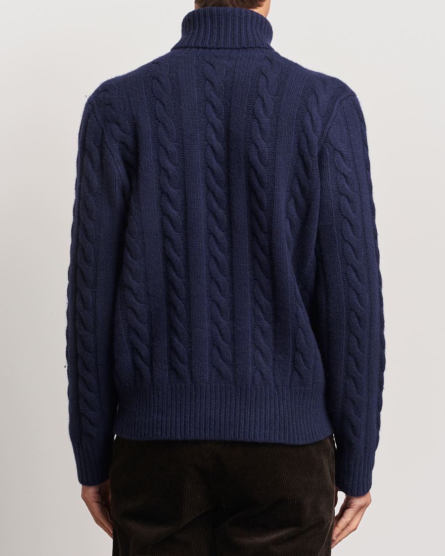 Herre | Trøjer | Polo Ralph Lauren | Wool/Cashmere Cable Rollneck Hunter Navy