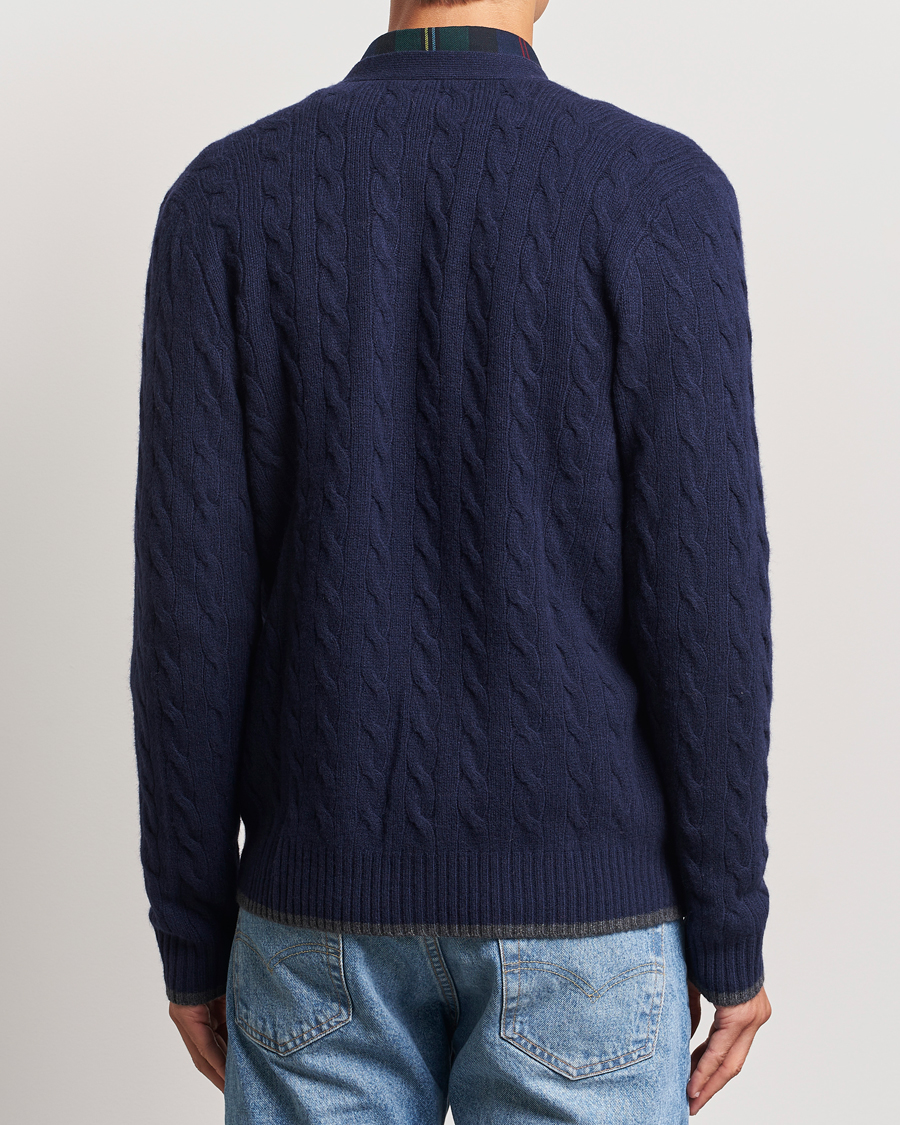Herre | Trøjer | Polo Ralph Lauren | Wool/Cashmere Cable Cardigan Hunter Navy