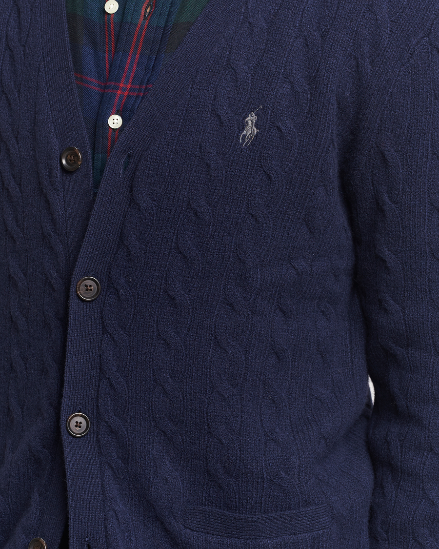 Herre | Trøjer | Polo Ralph Lauren | Wool/Cashmere Cable Cardigan Hunter Navy
