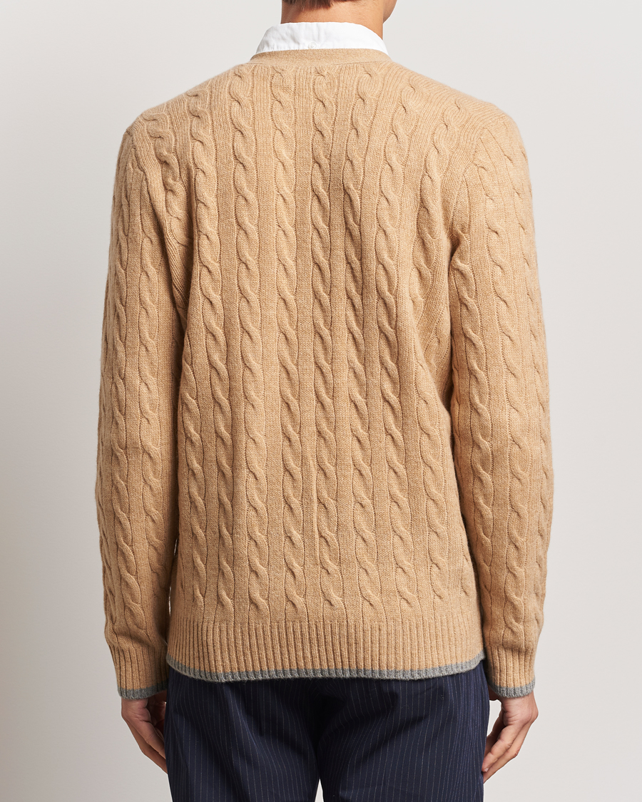 Herre | Trøjer | Polo Ralph Lauren | Wool/Cashmere Cable Cardigan Camel Melange
