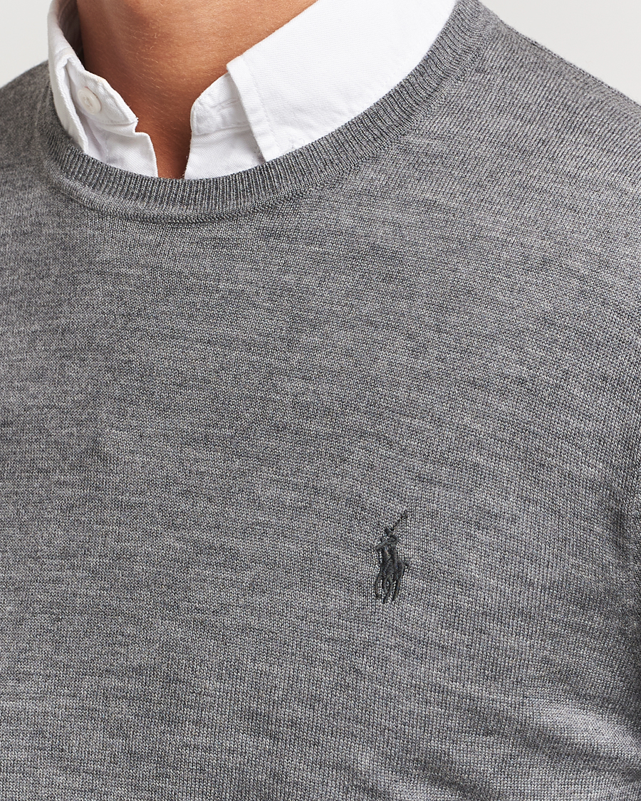 Herre | Trøjer | Polo Ralph Lauren | Merino Crew Neck Pullover Fawn Grey Heather