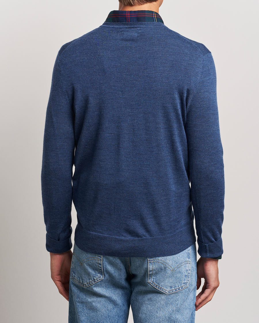 Herre | Trøjer | Polo Ralph Lauren | Merino Crew Neck Pullover Rustic Navy Heather