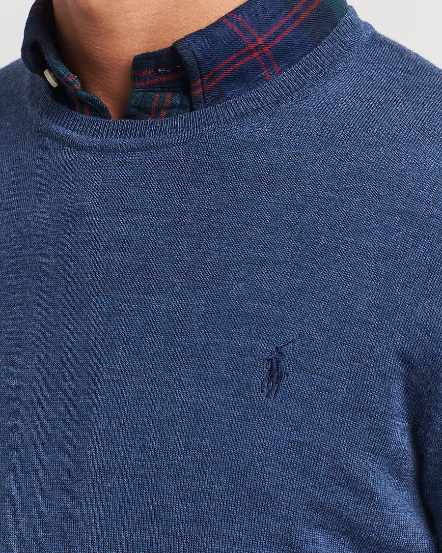 Herre | Trøjer | Polo Ralph Lauren | Merino Crew Neck Pullover Rustic Navy Heather