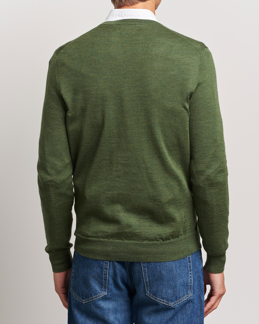 Herre | Trøjer | Polo Ralph Lauren | Merino Crew Neck Pullover Classic Olive Heather