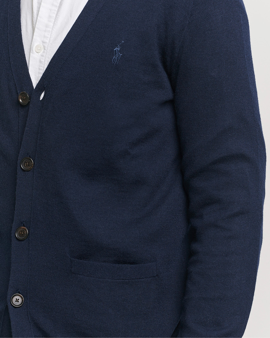 Herre | Trøjer | Polo Ralph Lauren | Merino Knitted Cardigan Hunter Navy