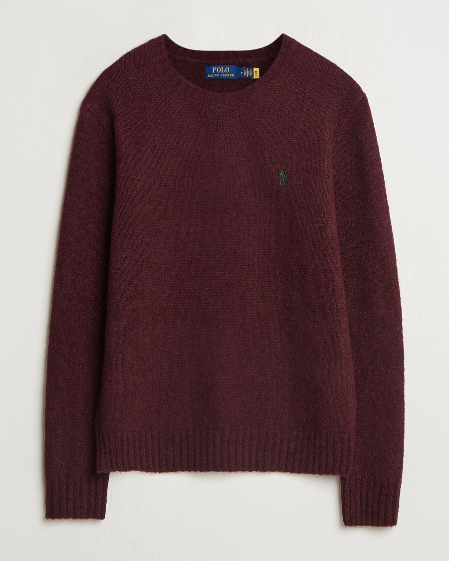 Herre | Trøjer | Polo Ralph Lauren | Alpaca Crew Neck Sweater Aged Wine Heather
