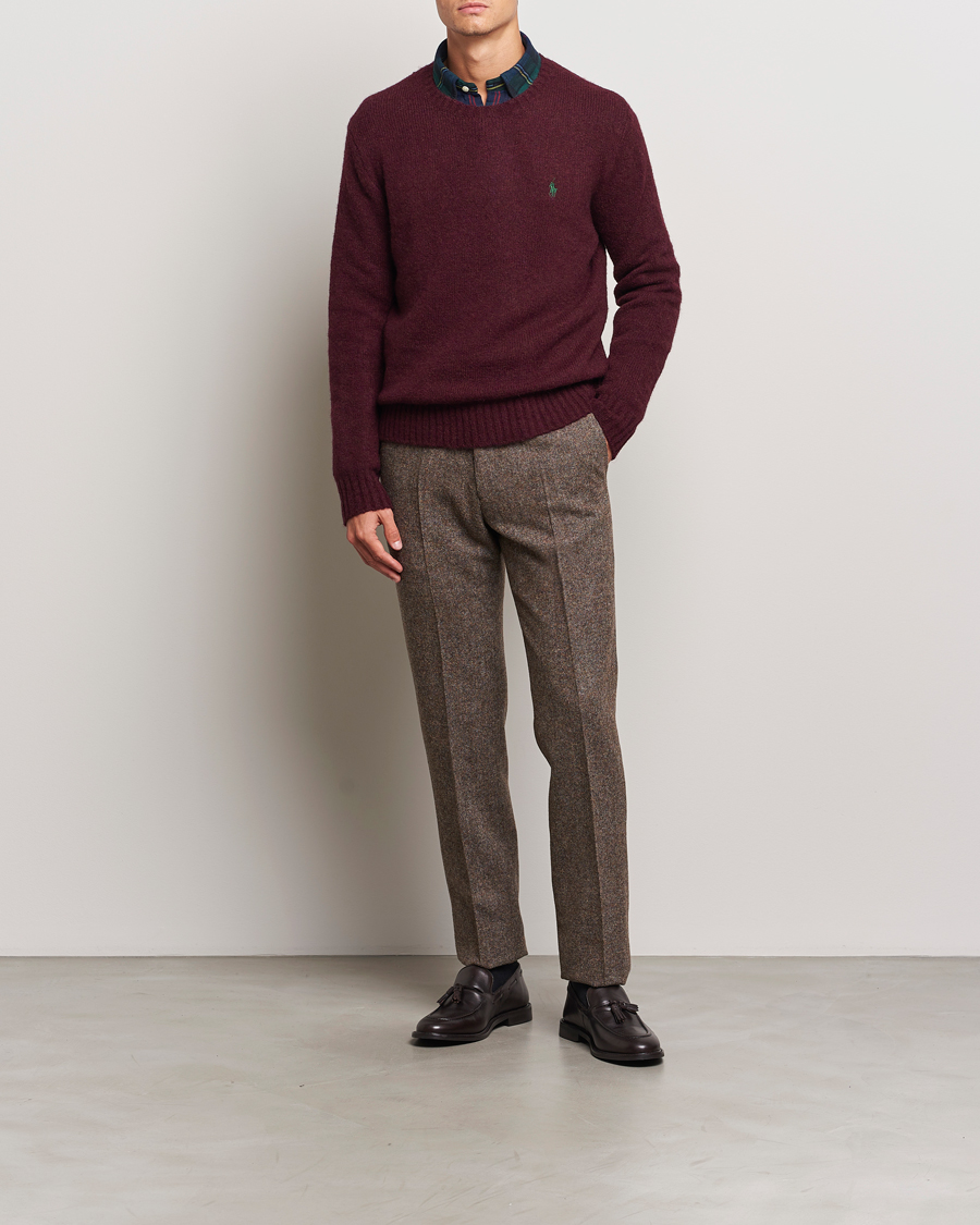 Herre | Trøjer | Polo Ralph Lauren | Alpaca Crew Neck Sweater Aged Wine Heather