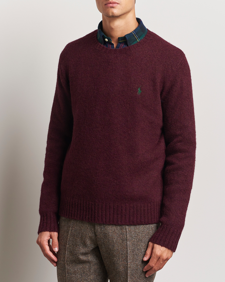 Herre | Trøjer | Polo Ralph Lauren | Alpaca Crew Neck Sweater Aged Wine Heather