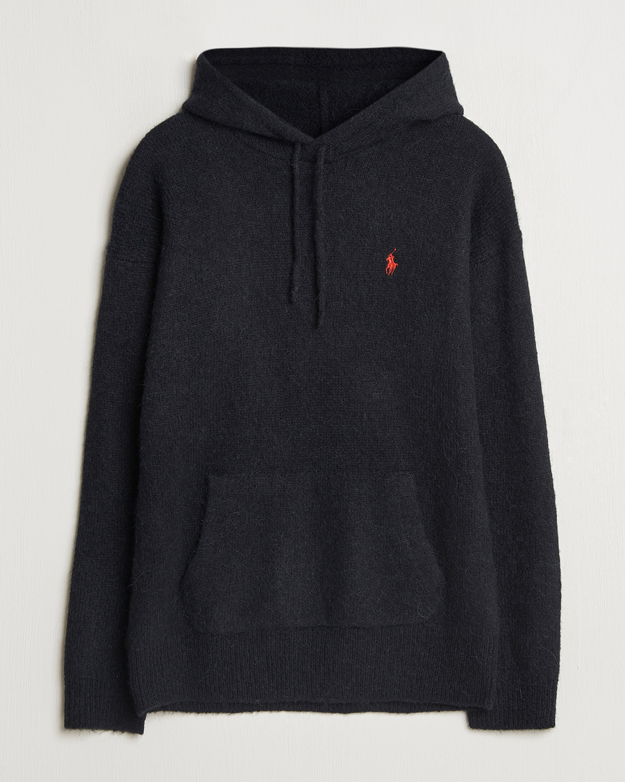 Herre | Trøjer | Polo Ralph Lauren | Alpaca Hoodie Polo Black