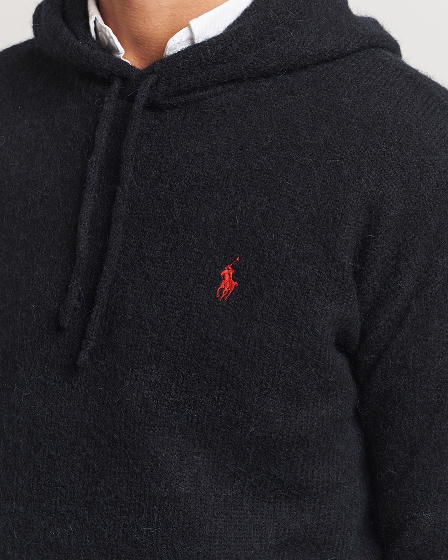 Herre | Trøjer | Polo Ralph Lauren | Alpaca Hoodie Polo Black