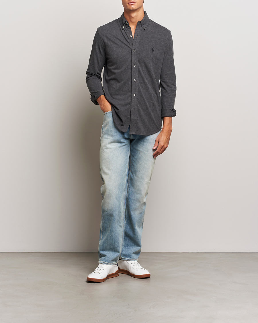 Herre | Skjorter | Polo Ralph Lauren | Featherweight Mesh Shirt Windsor Heather