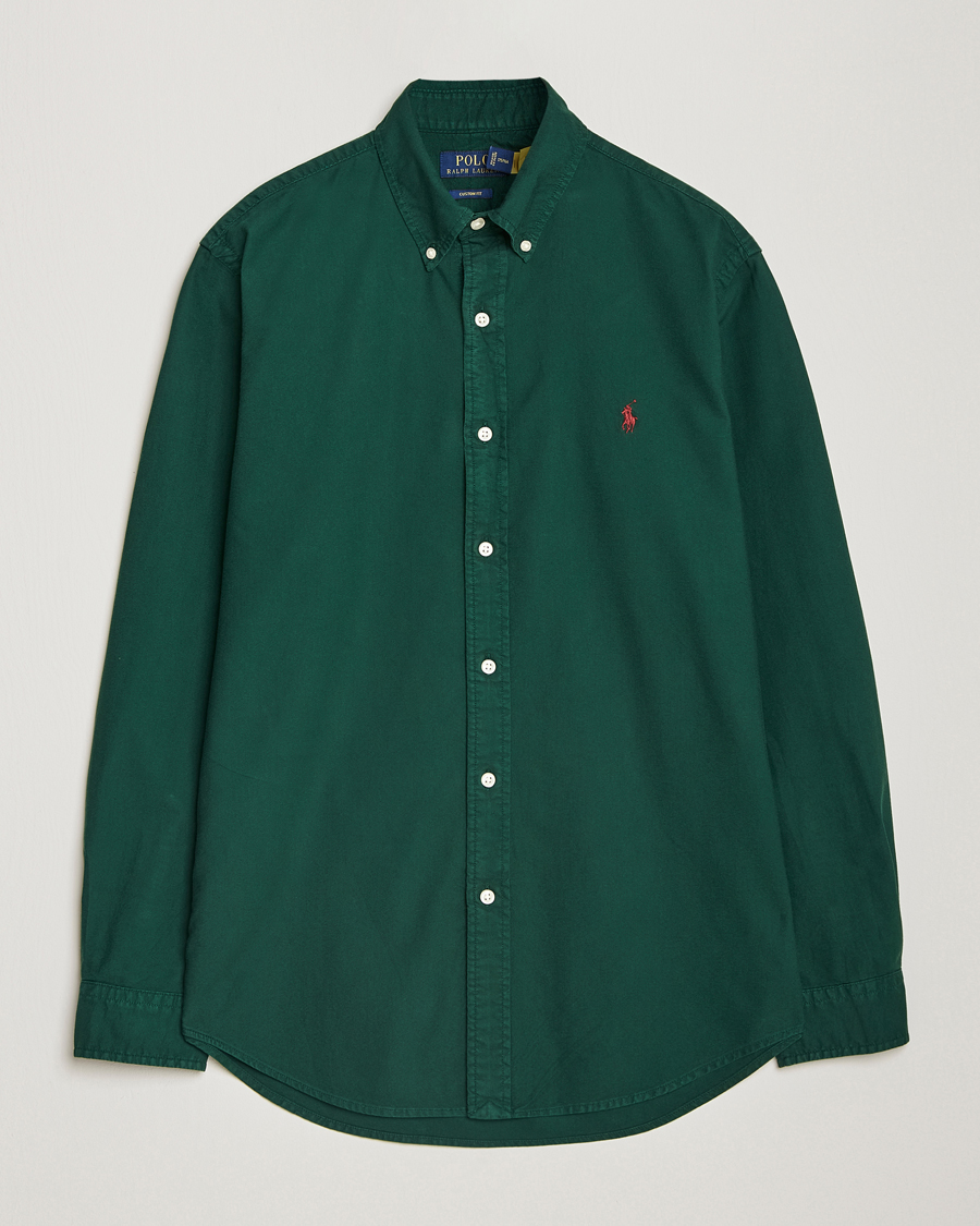 Herre | Skjorter | Polo Ralph Lauren | Custom Slim Fit Oxford Shirt Moss Agate