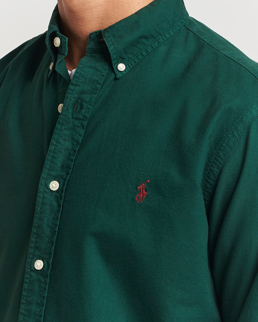 Herre | Skjorter | Polo Ralph Lauren | Custom Slim Fit Oxford Shirt Moss Agate