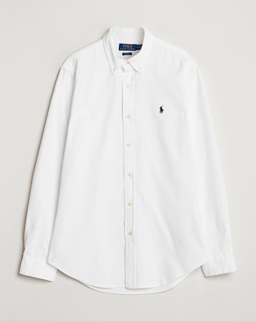 Herre | Skjorter | Polo Ralph Lauren | Slim Fit Corduroy Shirt White