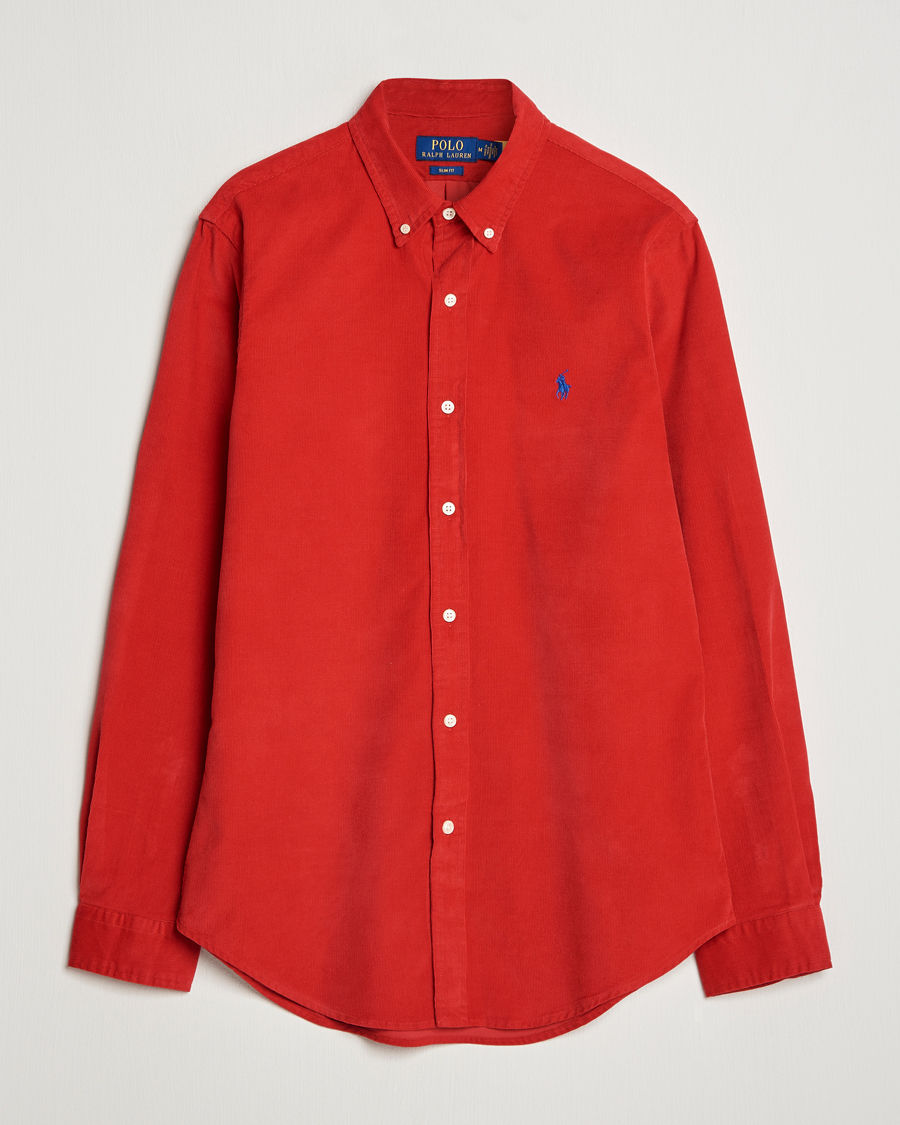 Herre | Skjorter | Polo Ralph Lauren | Slim Fit Corduroy Shirt Martin Red