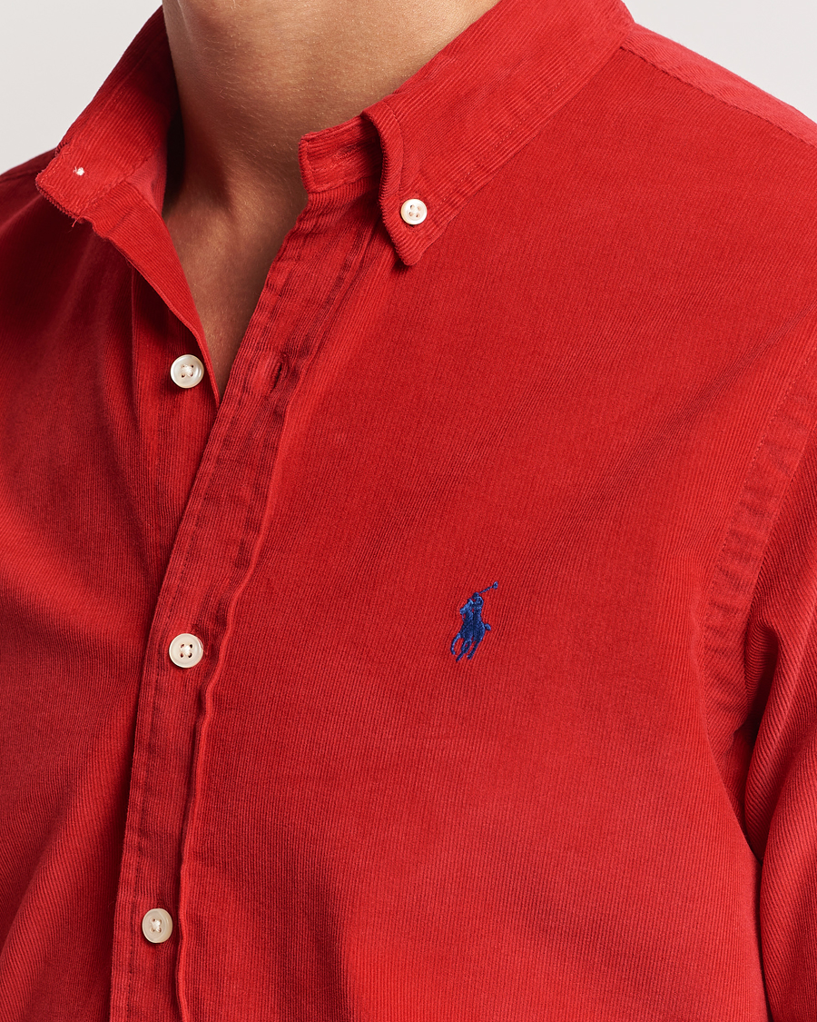 Herre | Skjorter | Polo Ralph Lauren | Slim Fit Corduroy Shirt Martin Red