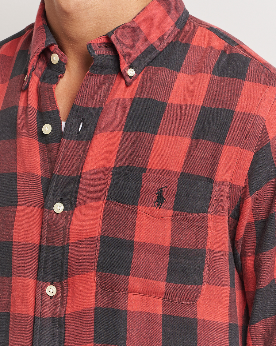 Herre | Skjorter | Polo Ralph Lauren | Double Face Custom Fit Check Shirt Red/Black